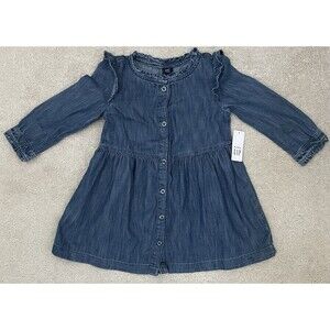 NWT's Gap Denim Girls 2T Long Sleeve Fall Dress